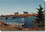 Larry's River Bridge and church